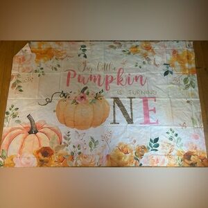 Our Little Pumpkin is Turning One #4, 4 X 5,Orange Fall Girl Boy First Birthday